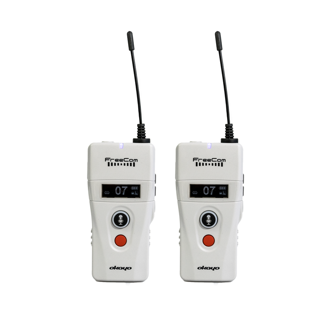 Kit de 2 interphones pour la communication des équipes de tournage et de production - FreeCom-2AV