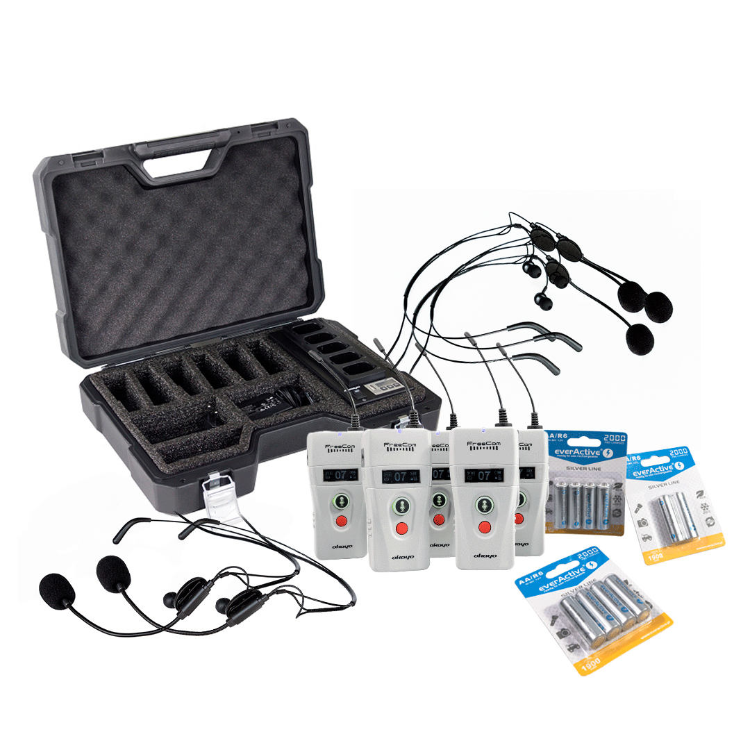 Set of 5 intercoms for communication for film and production crews - FreeCom-5AV - Image 8