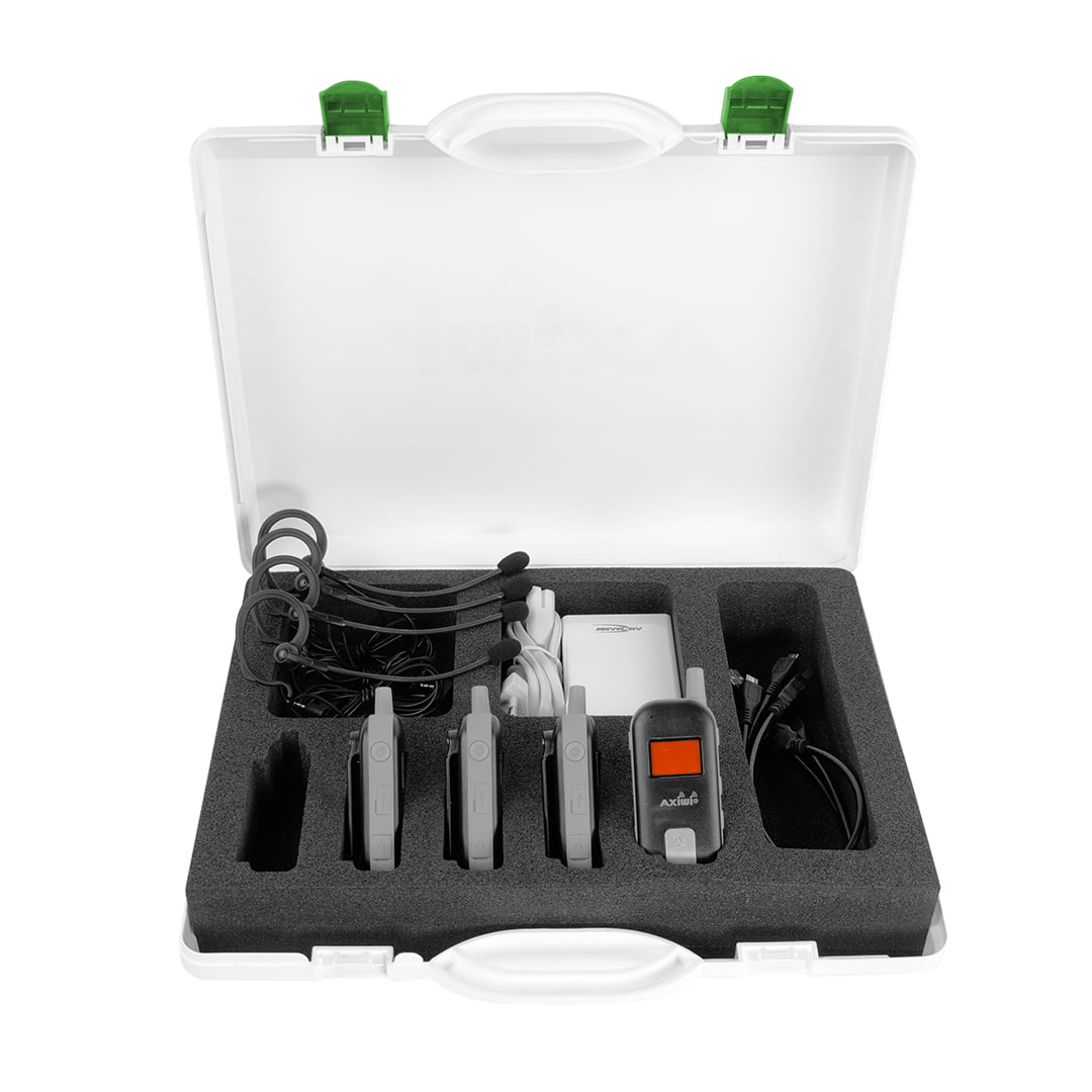 Wireless referee communication system - Axiwi AT-350 intercom plus accessories - 4 units