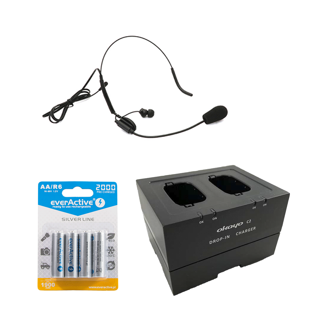 Set of 2 intercoms for communication for film and production crews - FreeCom-2AV - Image 3