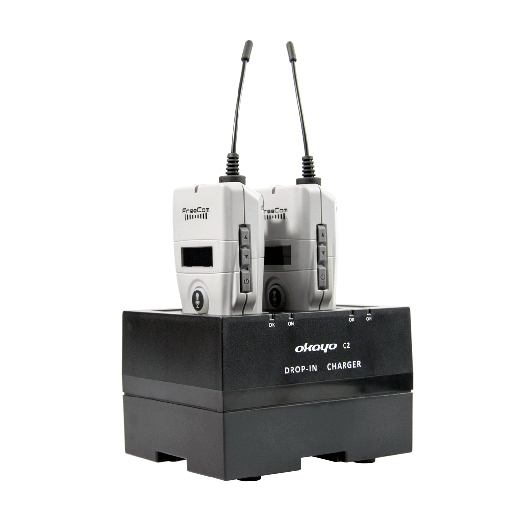 Set of 2 intercoms for communication for film and production crews - FreeCom-2AV - Image 4