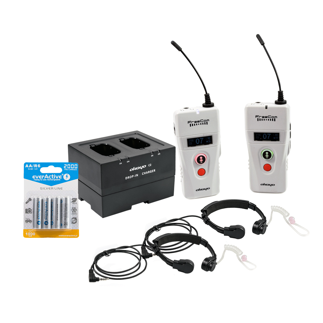 Kit casque de communication bidirectionnel / interphone sans fil pour le secteur de la santé - kit HCL-2-FC – Image 4